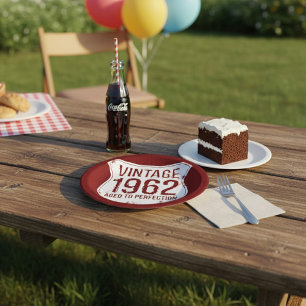 Antiek 1962 Verouderd Tot In Perfectie Papieren Bordje