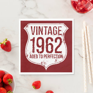 Antiek 1962 Verouderd Tot In Perfectie Servet