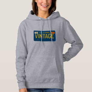 Antiek 1969   Grafisch Californië Kentekenbord Hoodie