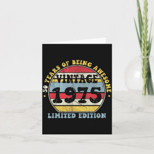 Antiek 1975 Gelimiteerde Editie 50-jarige 50e Gebo Kaart