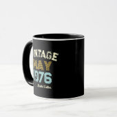Antiek 1976 Aangepaste Geboortejaar & Leeftijd  Mok (Voorkant links)