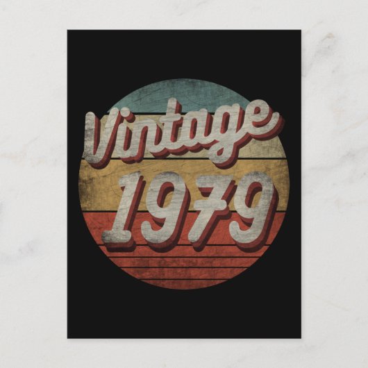 ANTIEK 1979 MAN VROUW VERJAARDAGSGESCHENK BRIEFKAART (Voorkant)