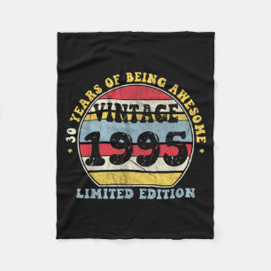 Antiek 1995 Beperkte Editie 30-jaar-oude 30e Geboo Fleece Deken