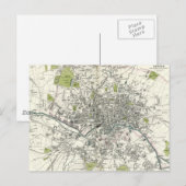 Antiek 19e eeuw Kaart van Leeds (Voorkant / Achterkant)