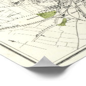 Antiek 19e eeuw Kaart van Leeds Poster (Hoek)