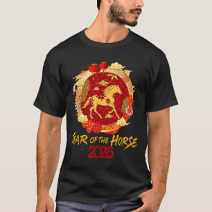 Antiek 2026 Chinees Maanjaar van het Paard T-shirt