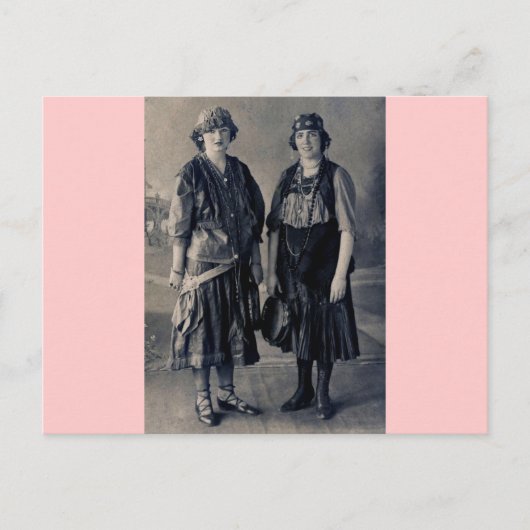 Antiek 20-1920 Vrouwen in zigeunerkostuums Briefkaart (Voorkant)