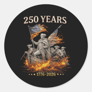 Antiek 250 Jaar 1776-2026 250ste Grappige Verjaard Ronde Sticker