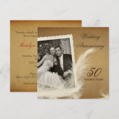  Antiek 50e Jubileum Foto-uitnodigingen Kaart (Voorkant / Achterkant)