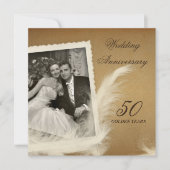  Antiek 50e Jubileum Foto-uitnodigingen Kaart (Voorkant)