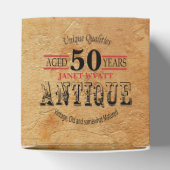 Antiek 50ste verjaardagsontwerp bedankdoosjes (Bovenkant)