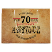 Antiek 70e verjaardag large cadeautasje (Voorkant)