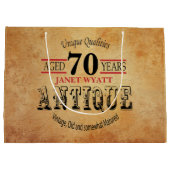 Antiek 70e verjaardag large cadeautasje (Achterkant)