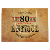 Antiek 80e verjaardag large cadeautasje (Voorkant)