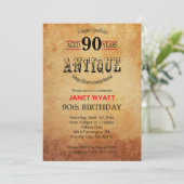 Antiek 90e verjaardag kaart (Staand voorkant)