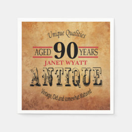 Antiek 90ste verjaardagsontwerp servetten