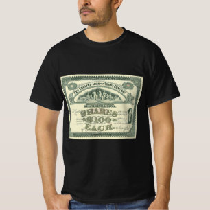 Antiek aandelenkapitaal certificaat bedrijfsfinanc t-shirt