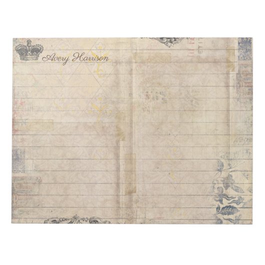  Antiek Aangepast Journal Lined Notitieblok (Voorkant)