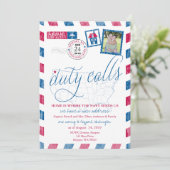 Antiek aankondiging van de militaire vliegreis Air (Staand voorkant)