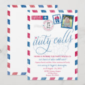 Antiek aankondiging van de militaire vliegreis Air (Voorkant / Achterkant)