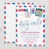 Antiek aankondiging van de militaire vliegreis Air (Voorkant / Achterkant)