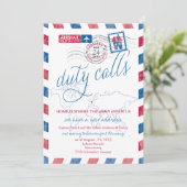 Antiek aankondiging van de militaire vliegreis Air (Staand voorkant)