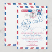 Antiek aankondiging van de militaire vliegreis Air (Voorkant / Achterkant)