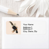 Antiek aanraakgevoelige vogelsoorten etiket (Insitu)