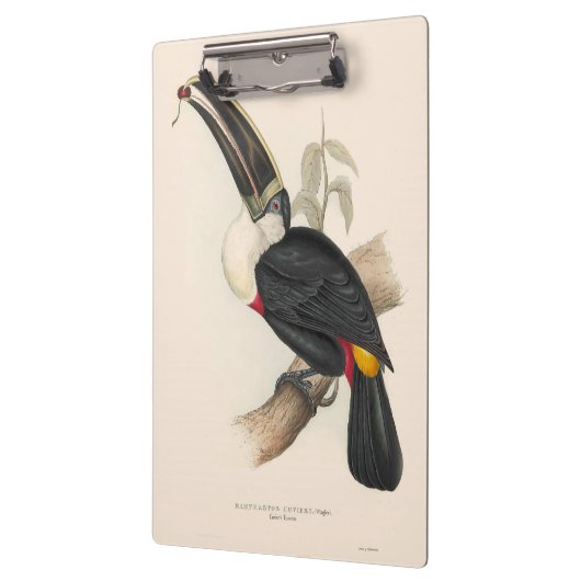 Antiek aanraakgevoelige vogelsoorten klembord (Links)