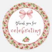 Antiek aardbei dank u Sticker (Voorkant)