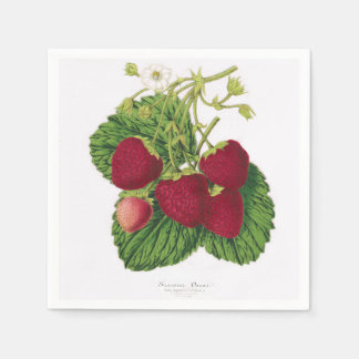 Antiek Aardbei Print servet