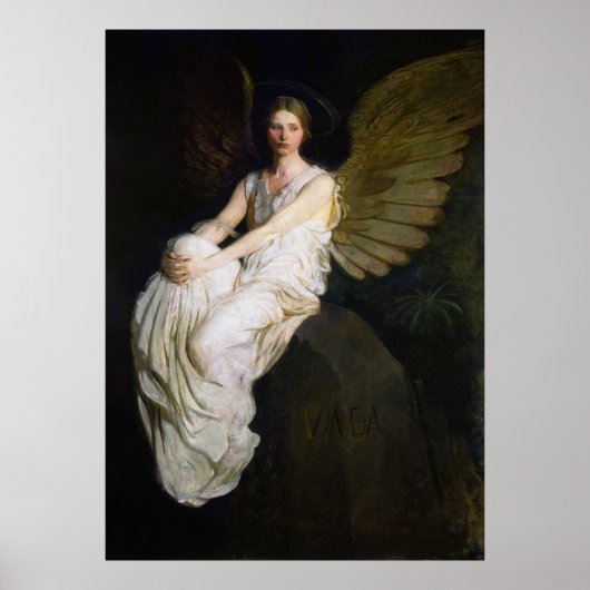 Antiek Abbott Handerson Thayer Angel Painting Poster (Voorkant)