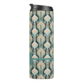 Antiek Abstract Botanisch Monogram Bloempatroon Thermosbeker (Geroteerd rechts)