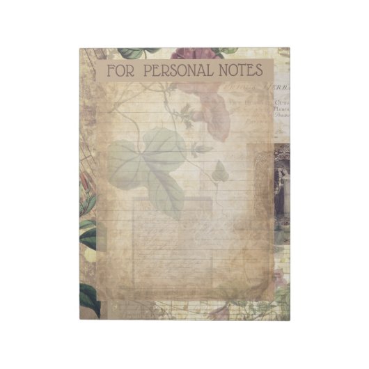 antiek abstracte epheera van Victoriaans stijl Notitieblok (Linkerzijde)