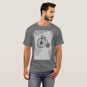 Antiek Abstracte fiets T-shirt (Voorkant volledig)