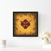 Antiek Achtergrond Rode Klok voor de Wandwand van  (Huis)