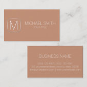 Antiek achtergrond van de kleur van de messing visitekaartje (Voorkant / Achterkant)