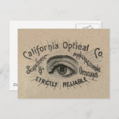 Antiek Adverteren optisch Briefkaart (Voorkant / Achterkant)