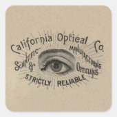 Antiek Adverteren optisch Vierkante Sticker (Voorkant)