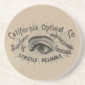 Antiek Adverteren optisch Zandsteen Onderzetter (Voorkant)