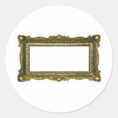 Antiek Afbeelding Lijst Ronde Sticker (Voorkant)