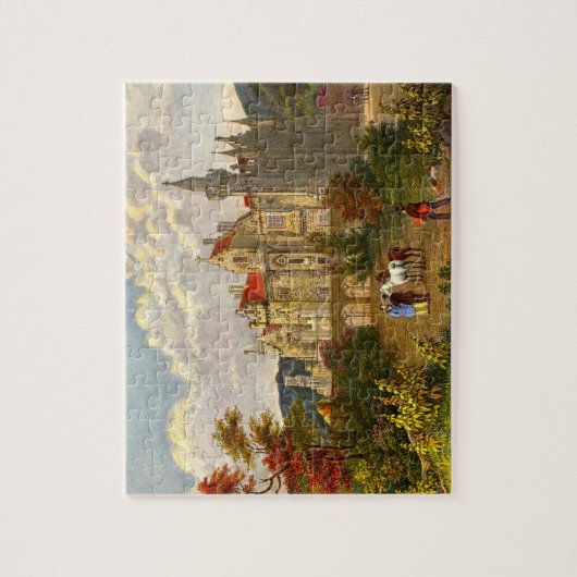 antiek afdruk van Abbotsford House Legpuzzel (Verticaal)