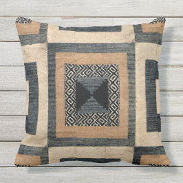 Antiek Afdrukplein voor textiel Pillow IV Buitenkussen