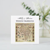 Antiek Afrika Kaart DIY Achtergrond Kleur SQ Bruil (Staand voorkant)