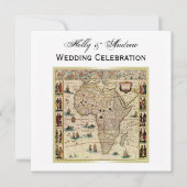 Antiek Afrika Kaart DIY Achtergrond Kleur SQ Bruil (Voorkant)