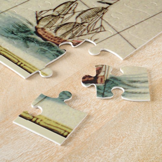 Antiek Afrika Kaart DIY Achtergrondkleurentabel Nu Legpuzzel (Zijkant)