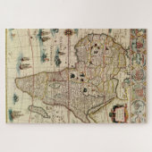 Antiek Afrika Kaart DIY Achtergrondkleurentabel Nu Legpuzzel (Horizontaal)