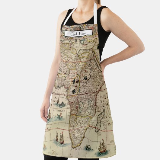 Antiek Afrika-kaart Schort (Insitu)