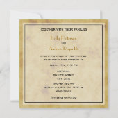 Antiek Afrika Map Distress BG SQ Wedding Kaart (Achterkant)