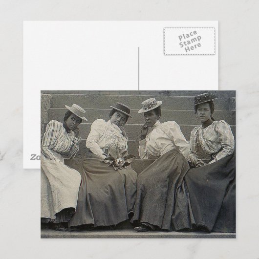 Antiek-Afrikaans-Amerikaanse foto van vrouwen Briefkaart (Voorkant / Achterkant)
